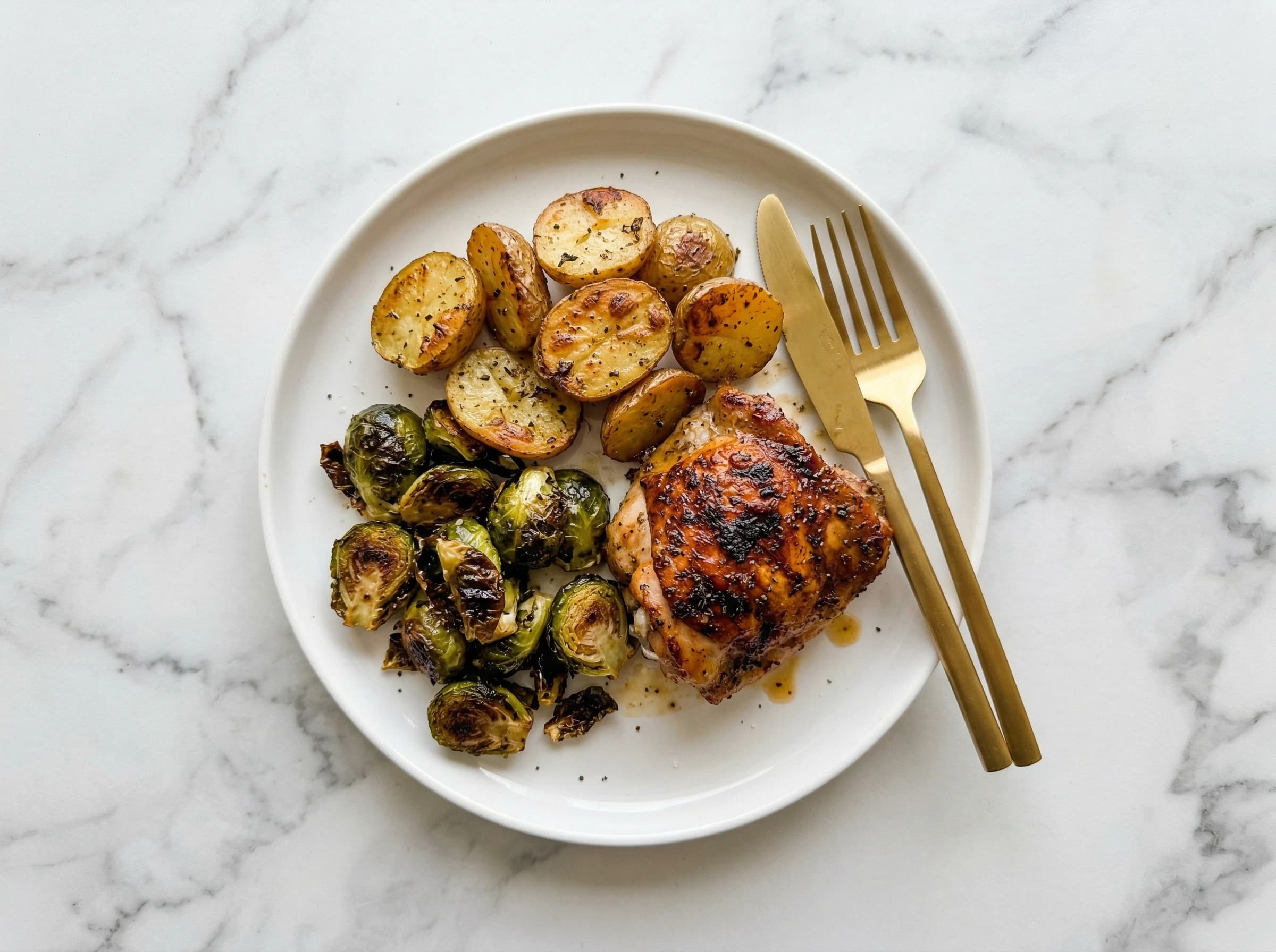 Chicken, Potato & Brussels Sprouts Sheet Pan