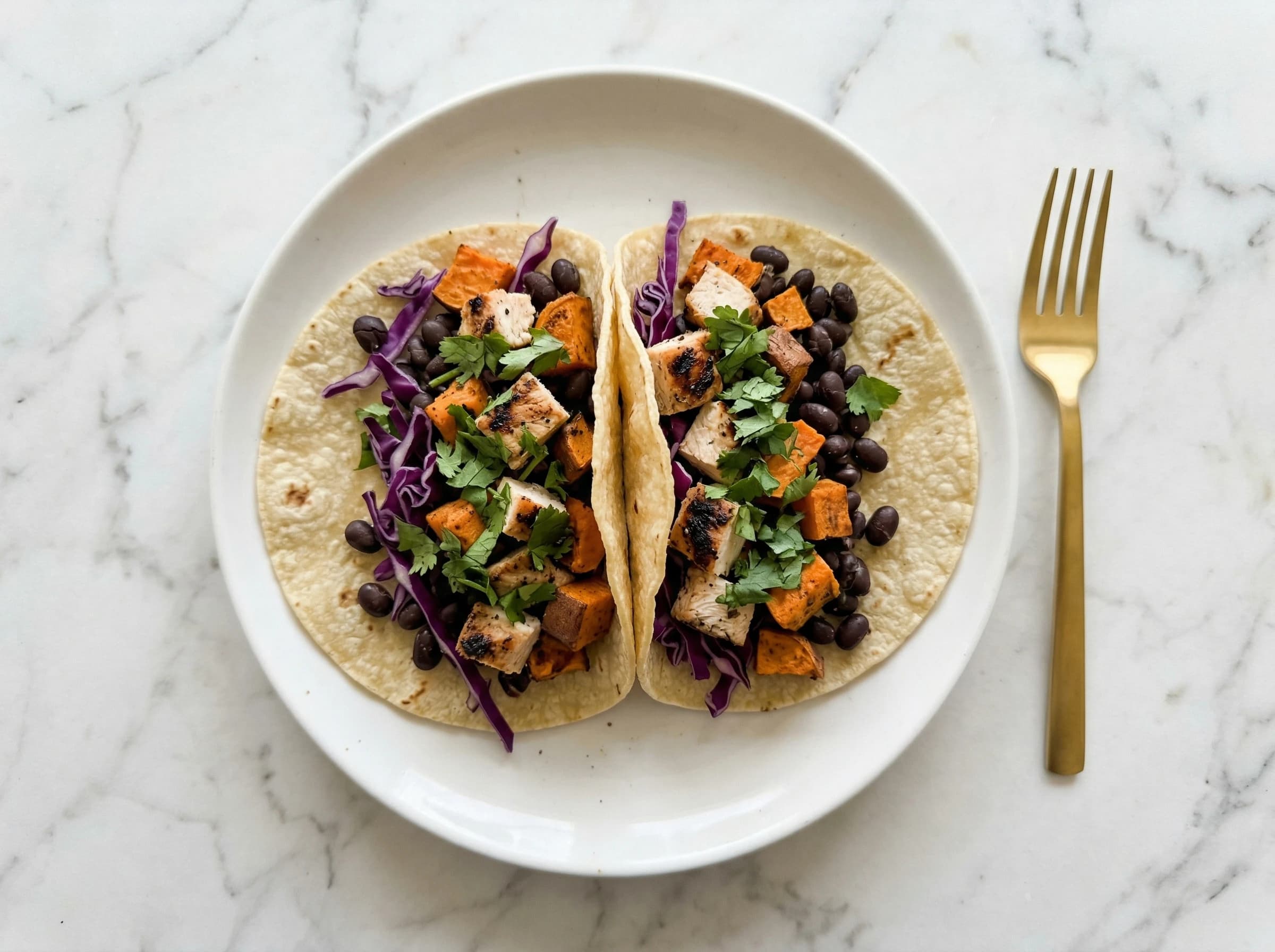 Chicken, Sweet Potato & Black Bean Tacos