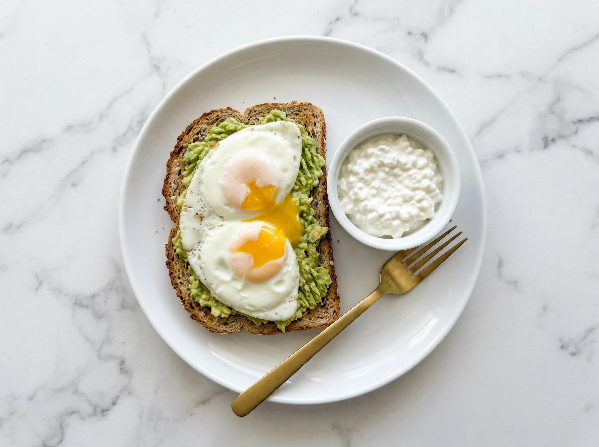 Cottage Cheese Eggs & Avocado Toast