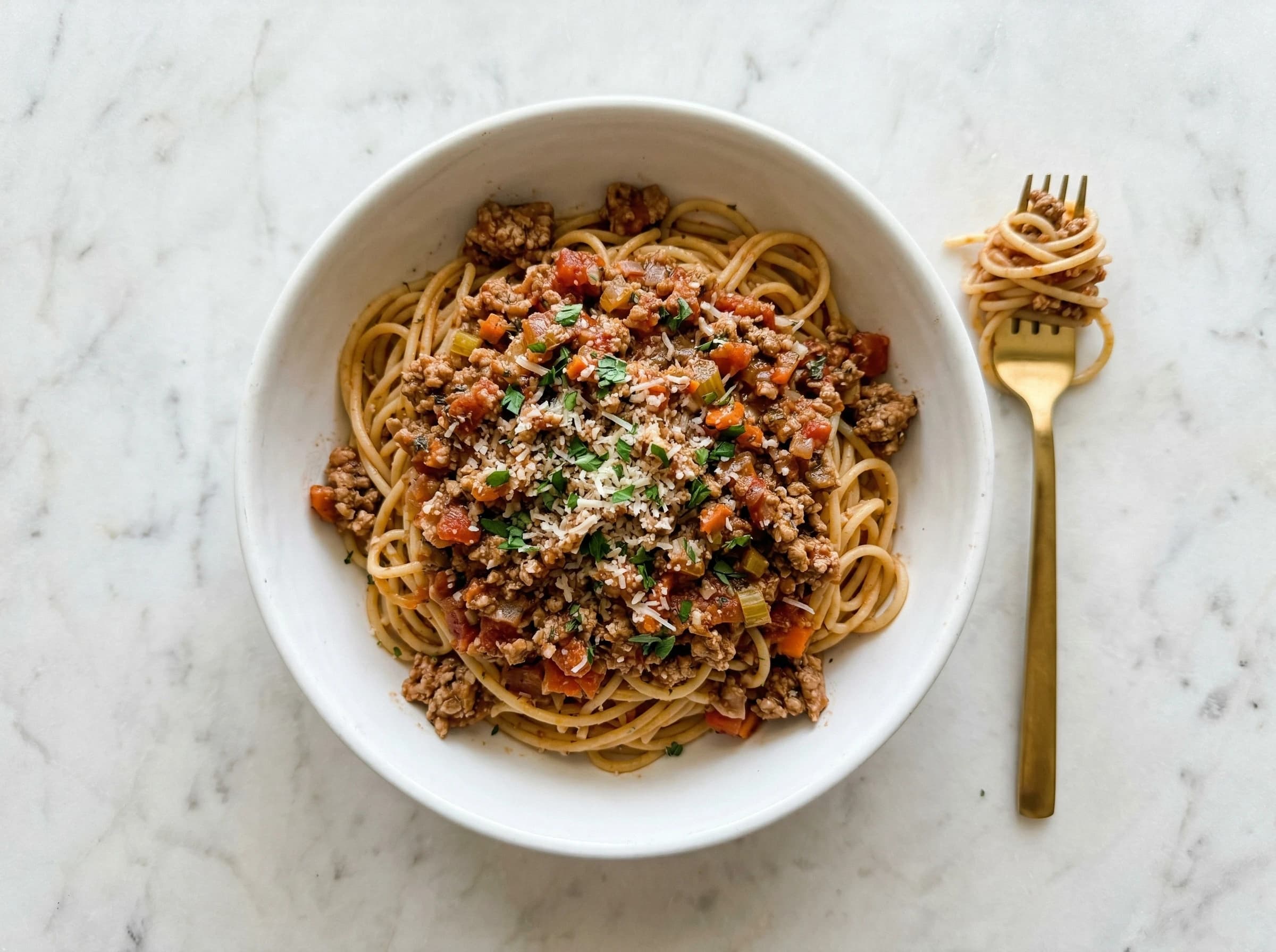 Spaghetti with Ground Turkey Bolognese
