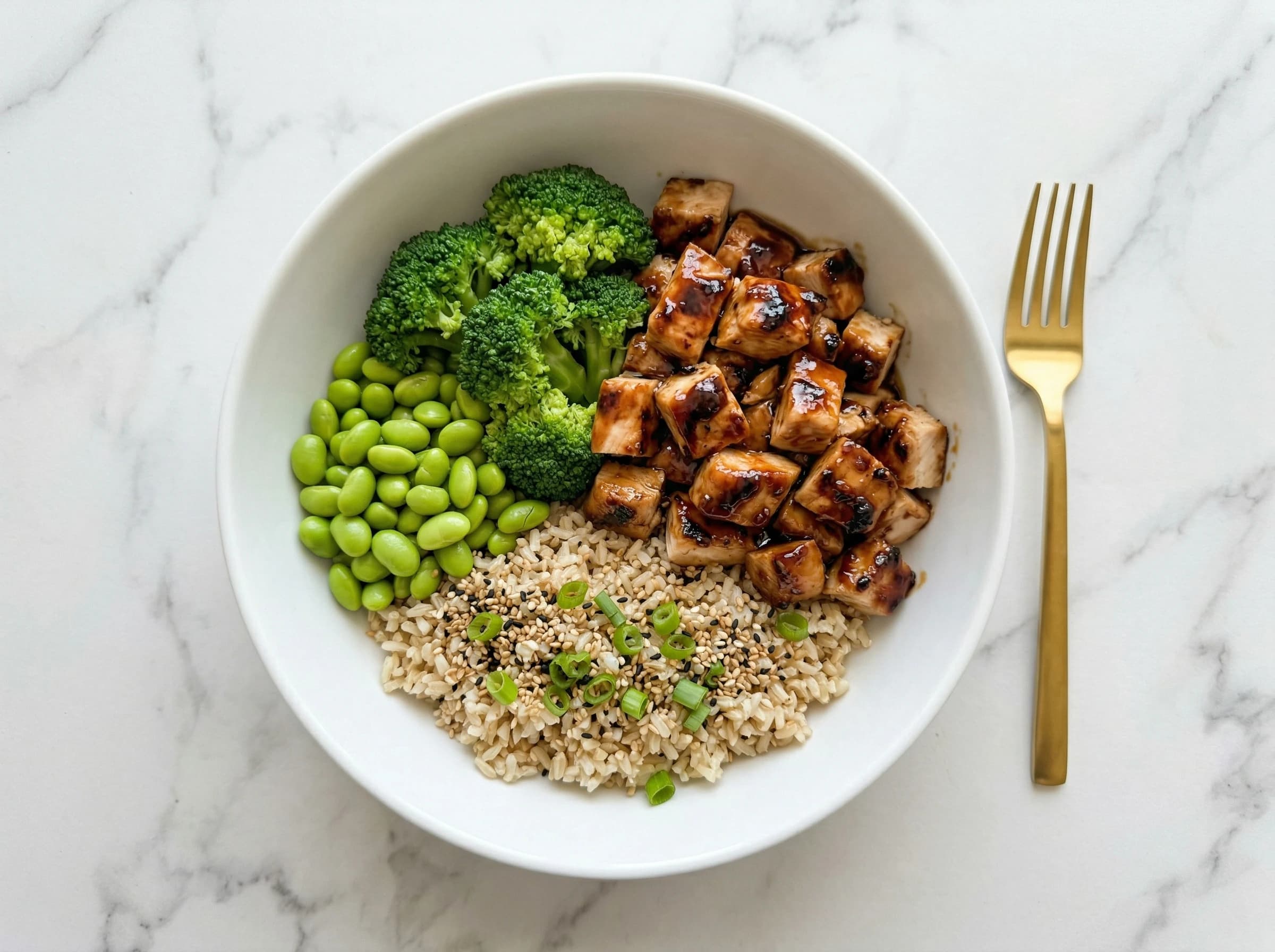 Teriyaki Chicken, Veggies & Rice Bowl